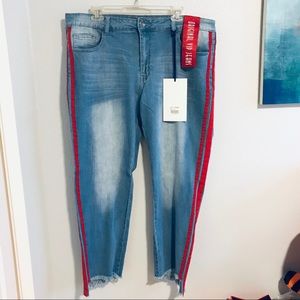 VIP Distressed Blue Skinny Jeans